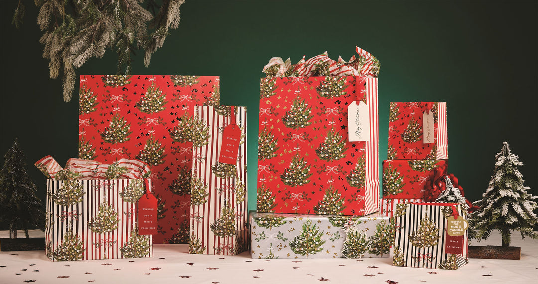 Landscape Striped Spruce Foil Gift Bag