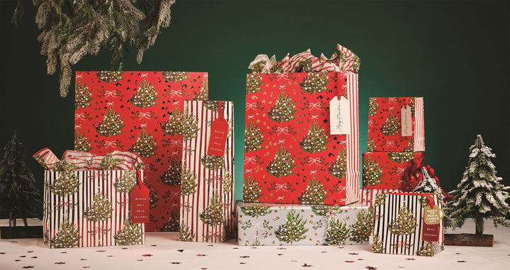 Landscape Striped Spruce Foil Gift Bag