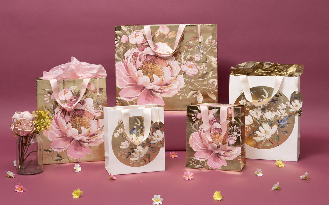 Landscape Gilded Peony Gift Bag