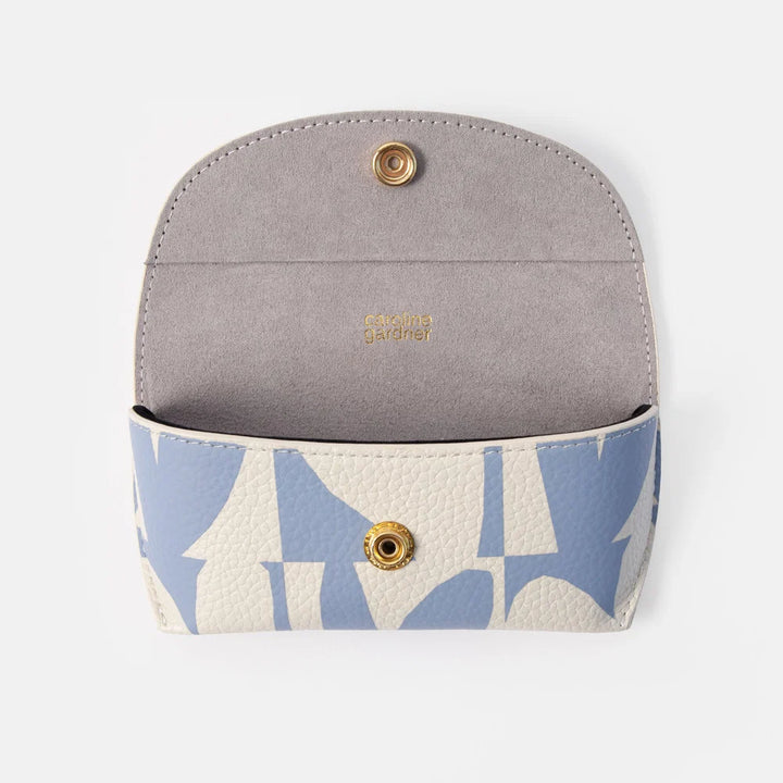 Blue Checkmate Heart Flap Glasses Case