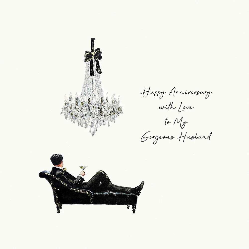 Happy Anniversary to My Gorgeous Husband Card
