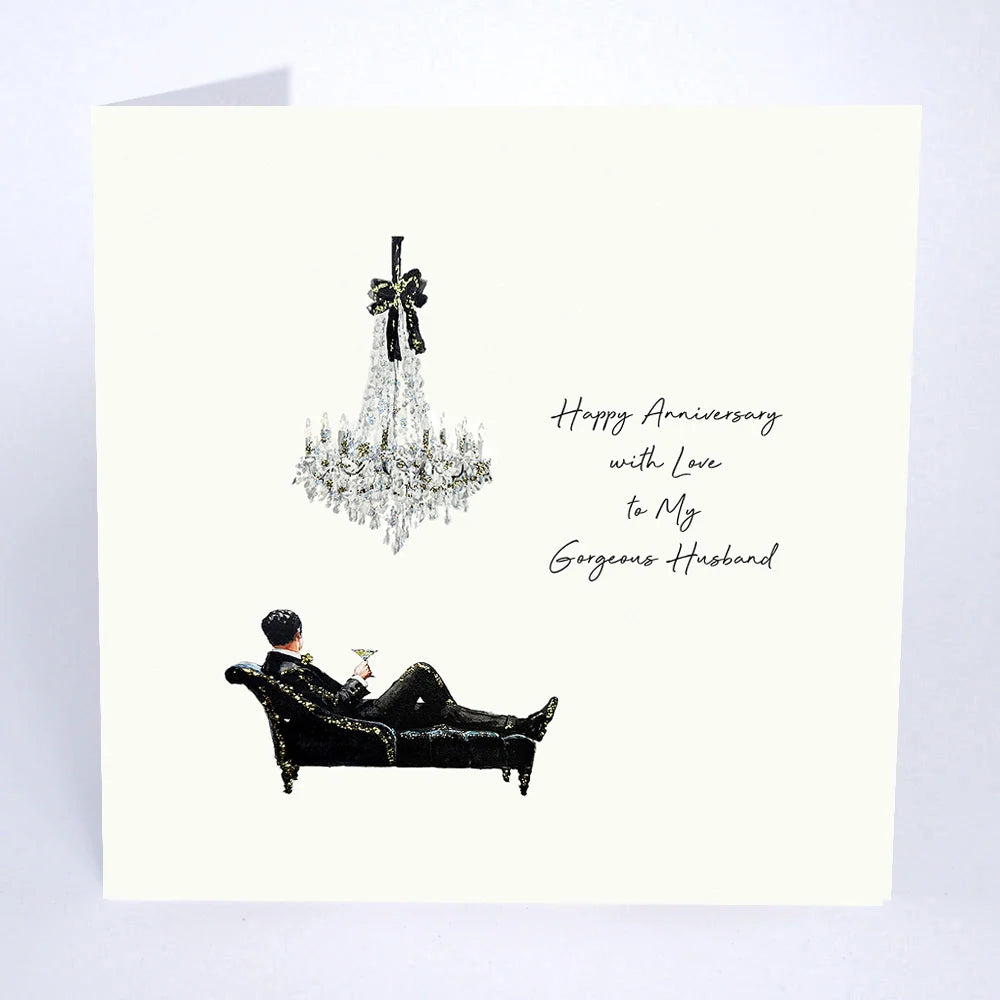 Happy Anniversary to My Gorgeous Husband Card
