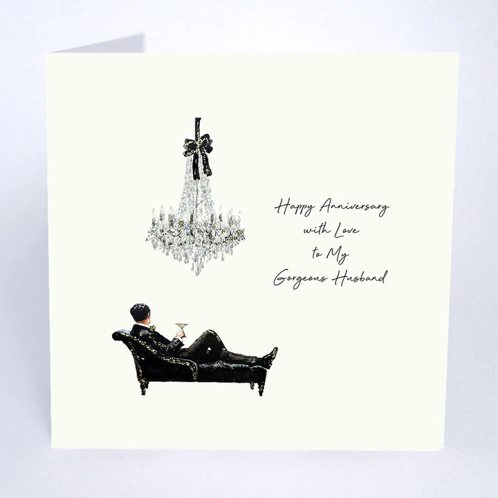 Happy Anniversary to My Gorgeous Husband Card