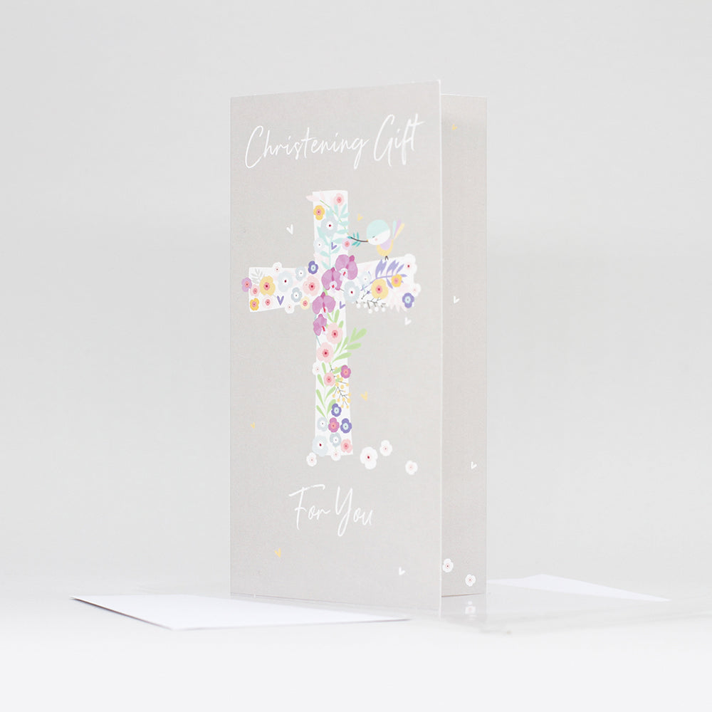 Cornucopia Home and Gift Christening Gift Wallet with a belly button design, ideal for special occasion keepsakes.
