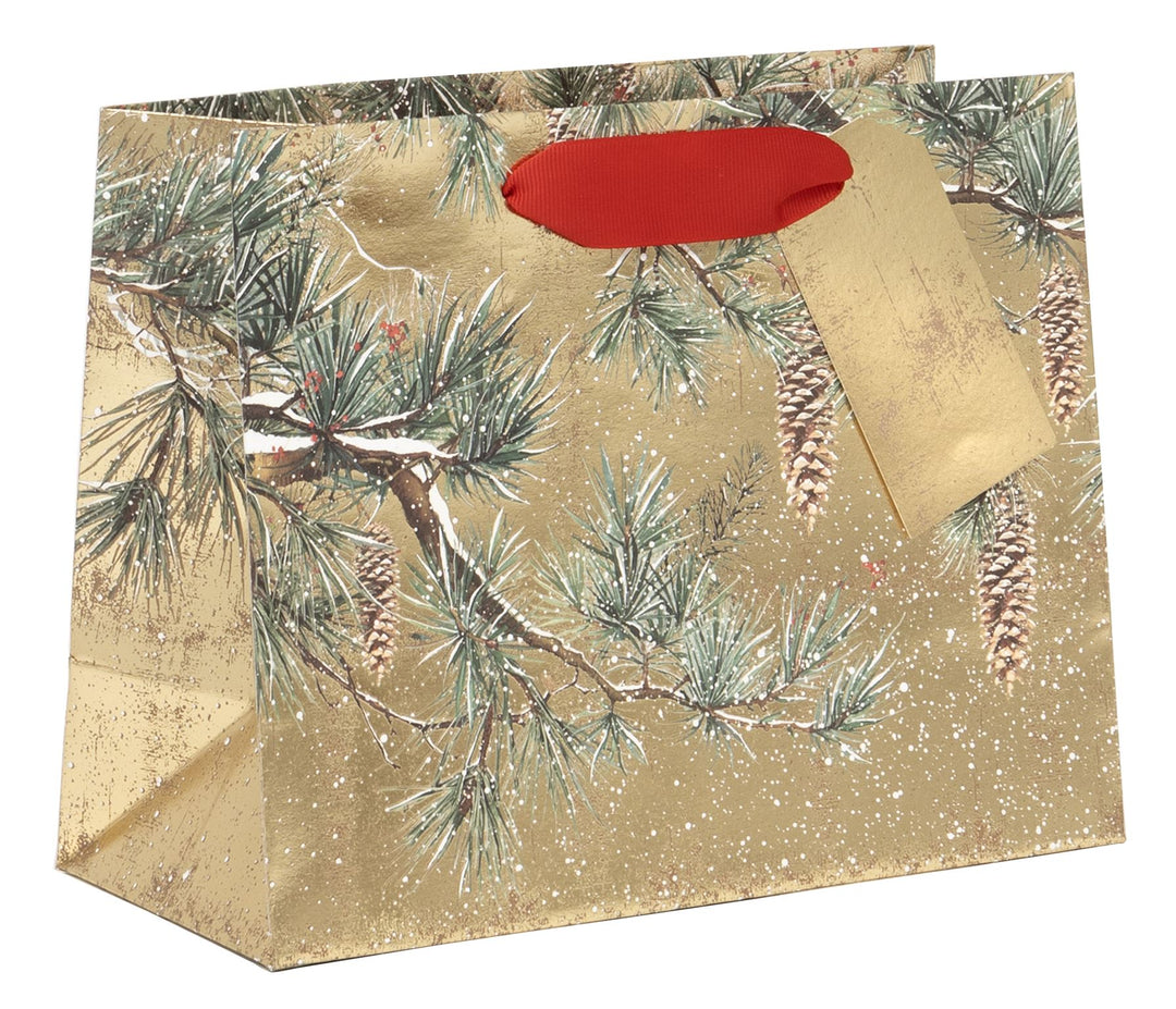 Medium landscape bag by Glick featuring a gilded grove design in gold, from Cornucopia Home and Gift.