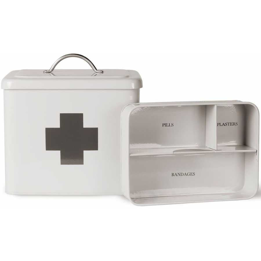 Garden Trading Original First Aid Box Clay with wooden handle and vintage design, ideal for home or garden first aid storage.