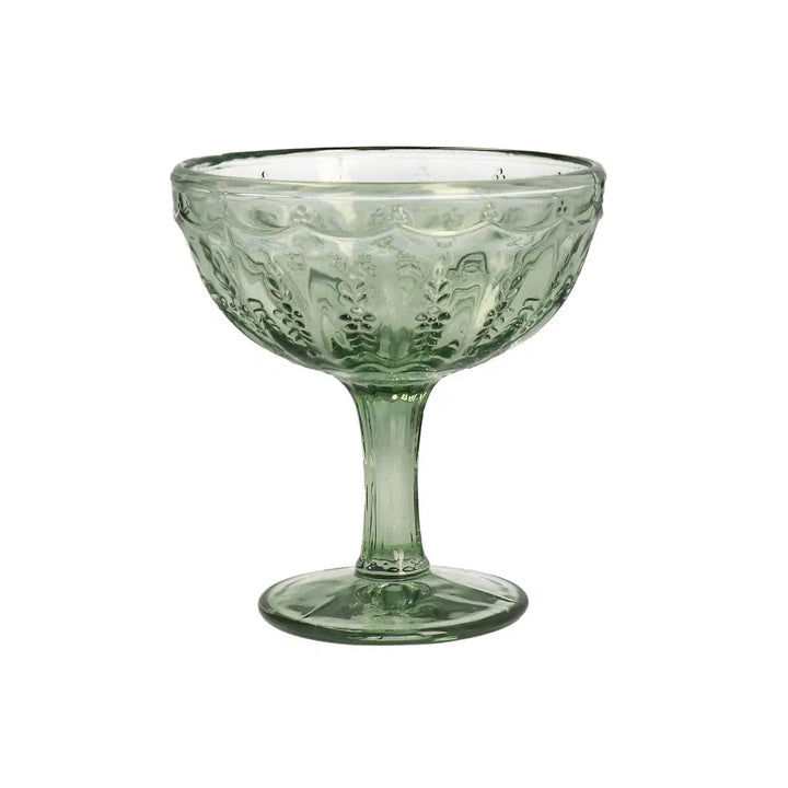 Gisela Graham Pressed Glass Dessert Cup - Green