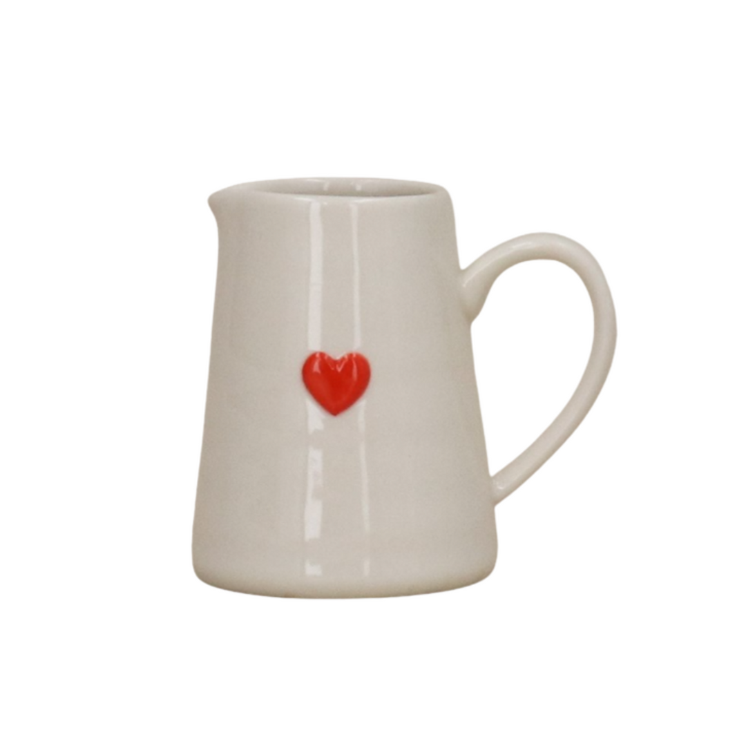 Mini Red Heart Jug