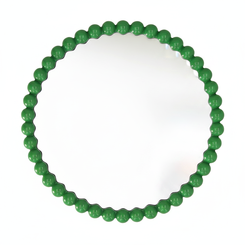 Gloss Bobble Wall Mirror - Green