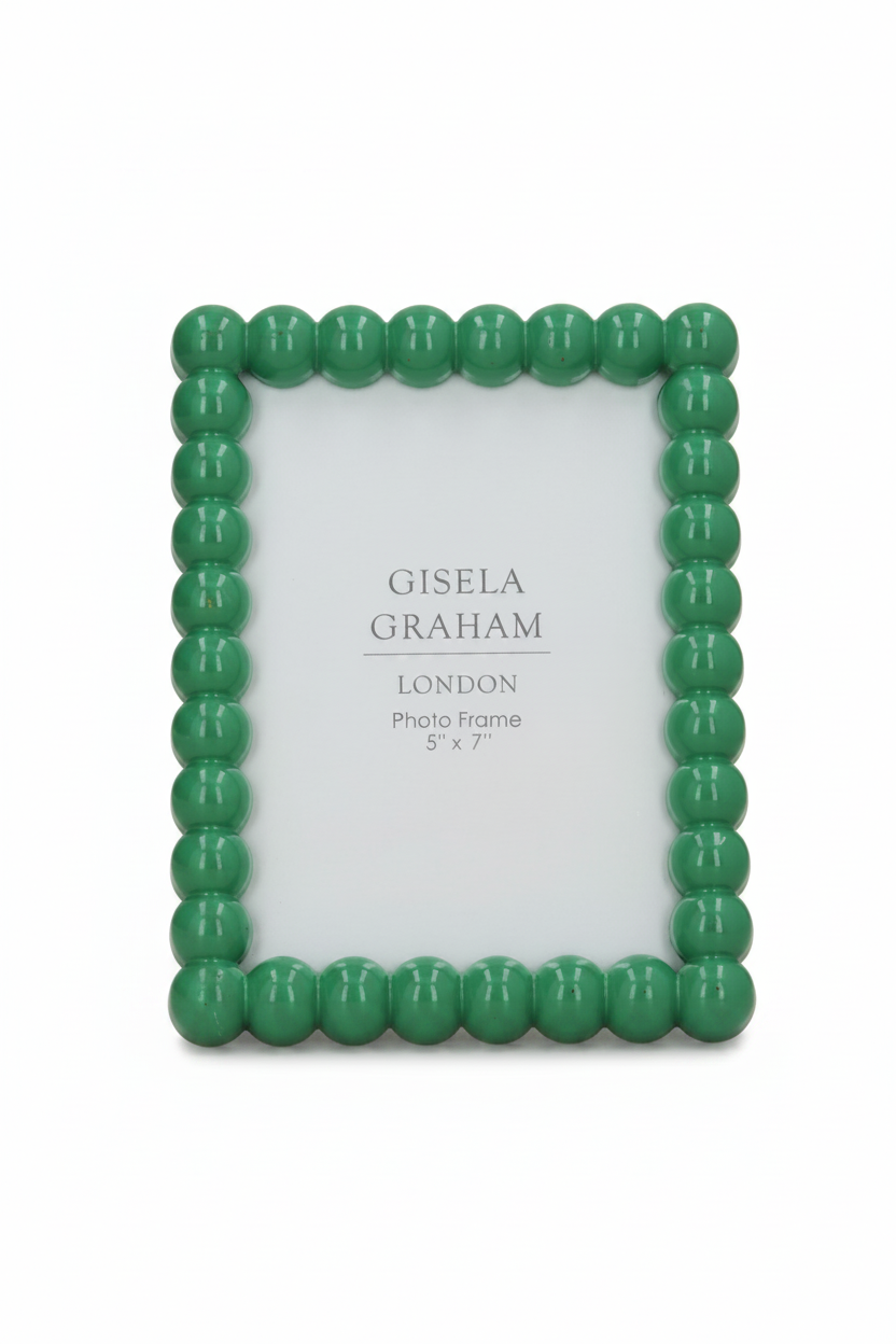 Large Gloss Bobble Picture Frame - Green