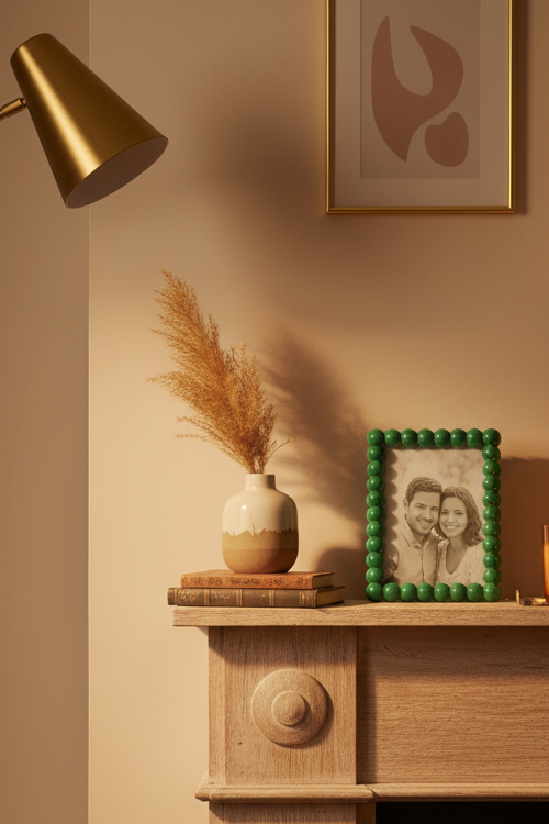 Large Gloss Bobble Picture Frame - Green