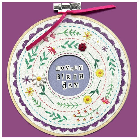 Floral Lovely Birthday Card