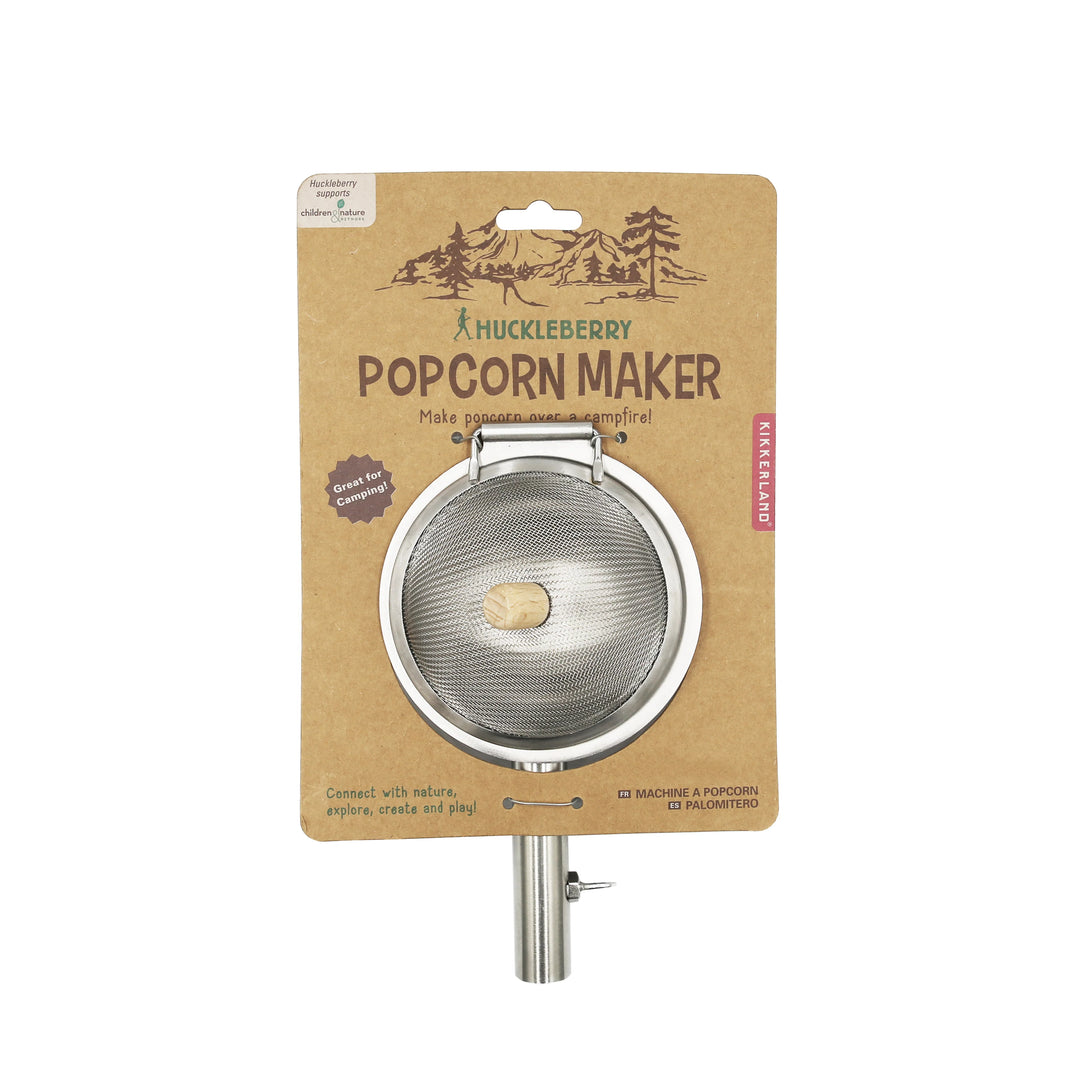 Kikkerland Huckleberry Popcorn Maker from Cornucopia Home and Gift, compact kitchen appliance for homemade popcorn preparation.