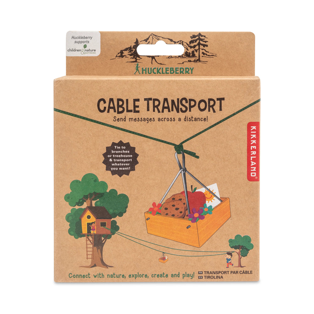 Kikkerland Huckleberry Cable Transport by Cornucopia Home and Gift, featuring a compact, stylish cable management device in natural finish.