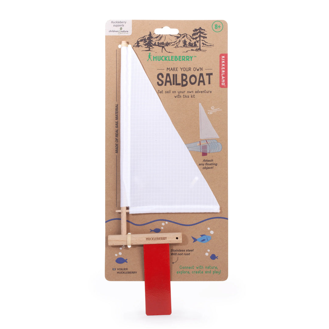 Kikkerland Huckleberry Sailboat decorative paper package from Cornucopia Home and Gift with colorful sailboat design