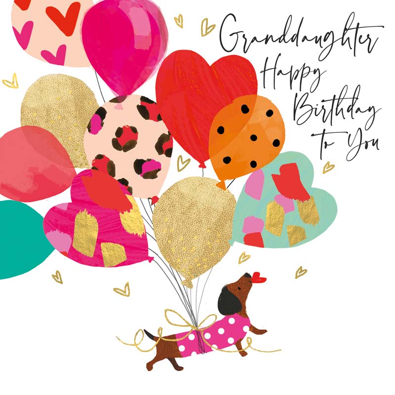 Hammond Gower Granddaughter birthday card with colorful floral design, suitable for celebrating her special day.