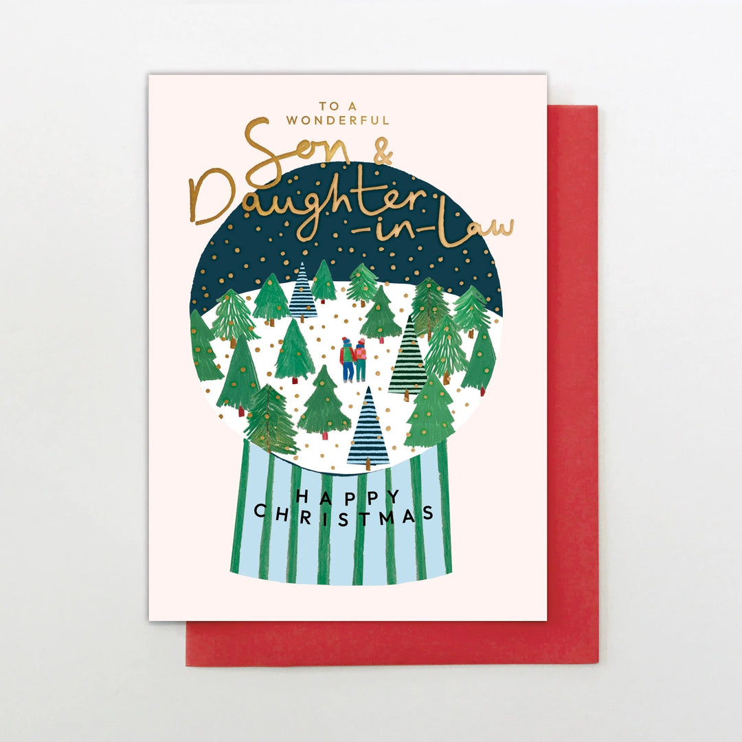 Son &amp; Daughter-in-Law Christmas Card - Snow Globe