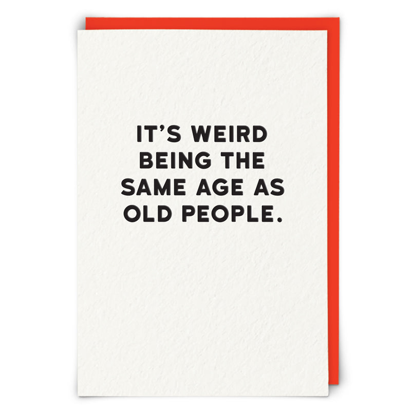 Funny greeting card from Holy Flaps featuring an elderly theme, by Redback Cards, with humorous design for special occasions.