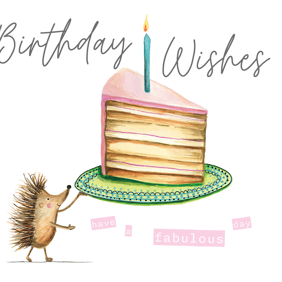 Janie Wilson birthday card with "Have a Fab Day" message, featuring colorful floral design for special occasions.