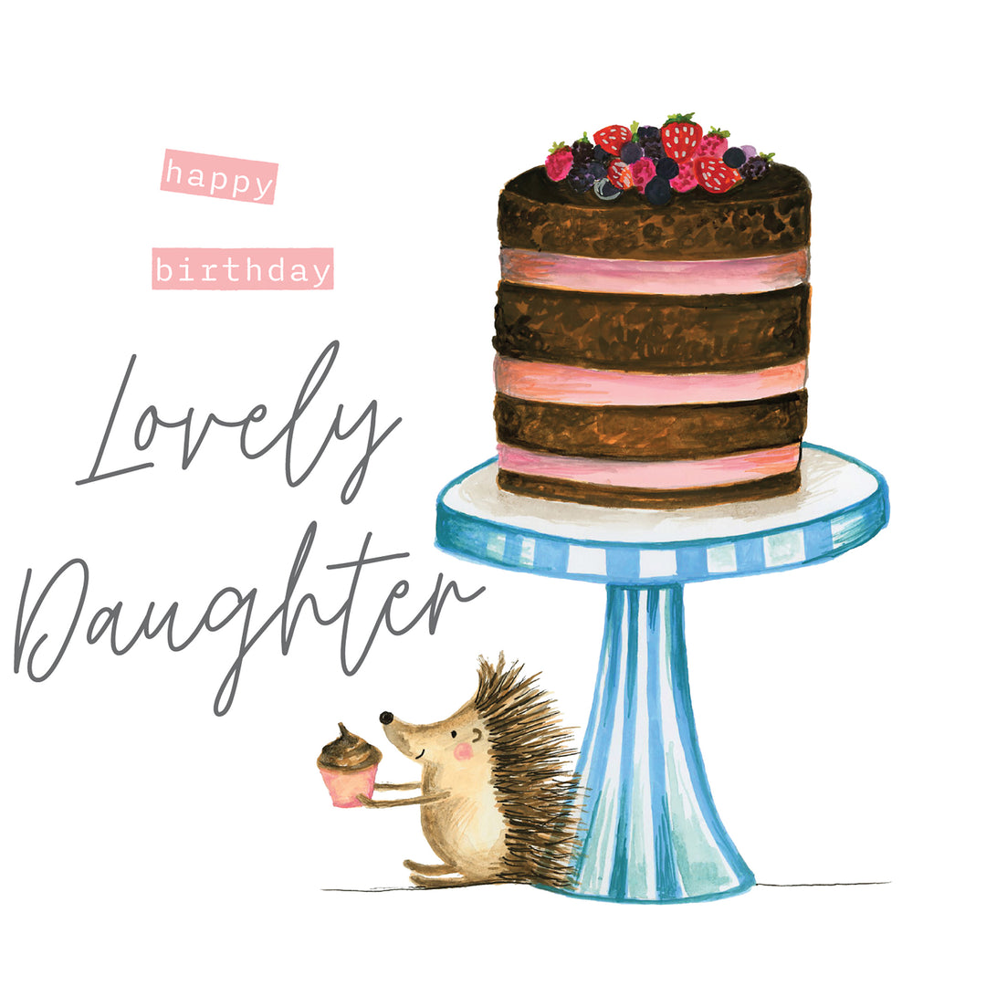 Janie Wilson Happy Birthday lovely daughter card with floral design, perfect for celebrating special occasions.