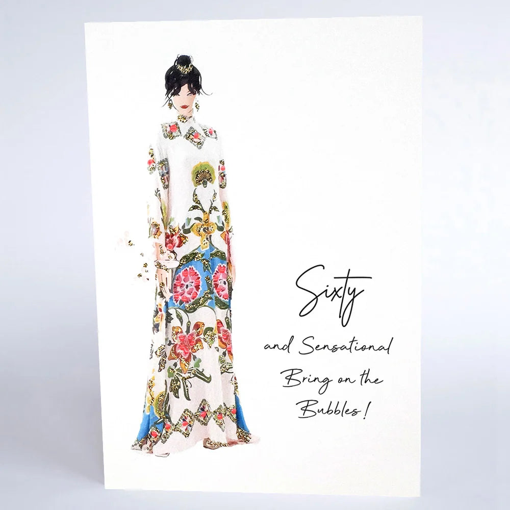 60 - Sixty &amp; Sensational 60th Birthday Card