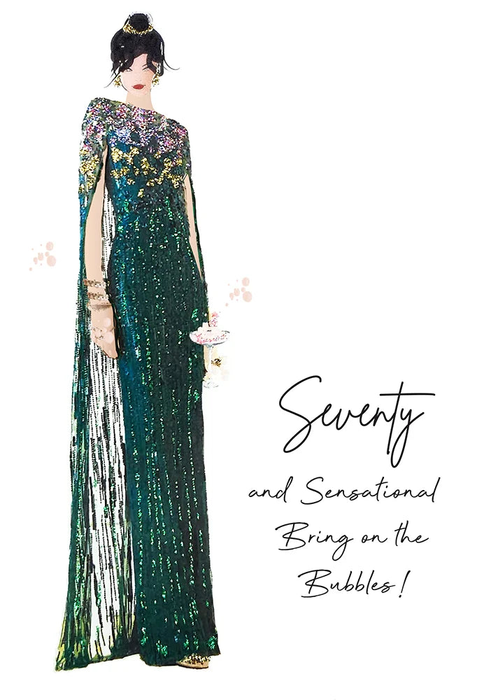 Seventy &amp; Sensational 70th Birthday Card
