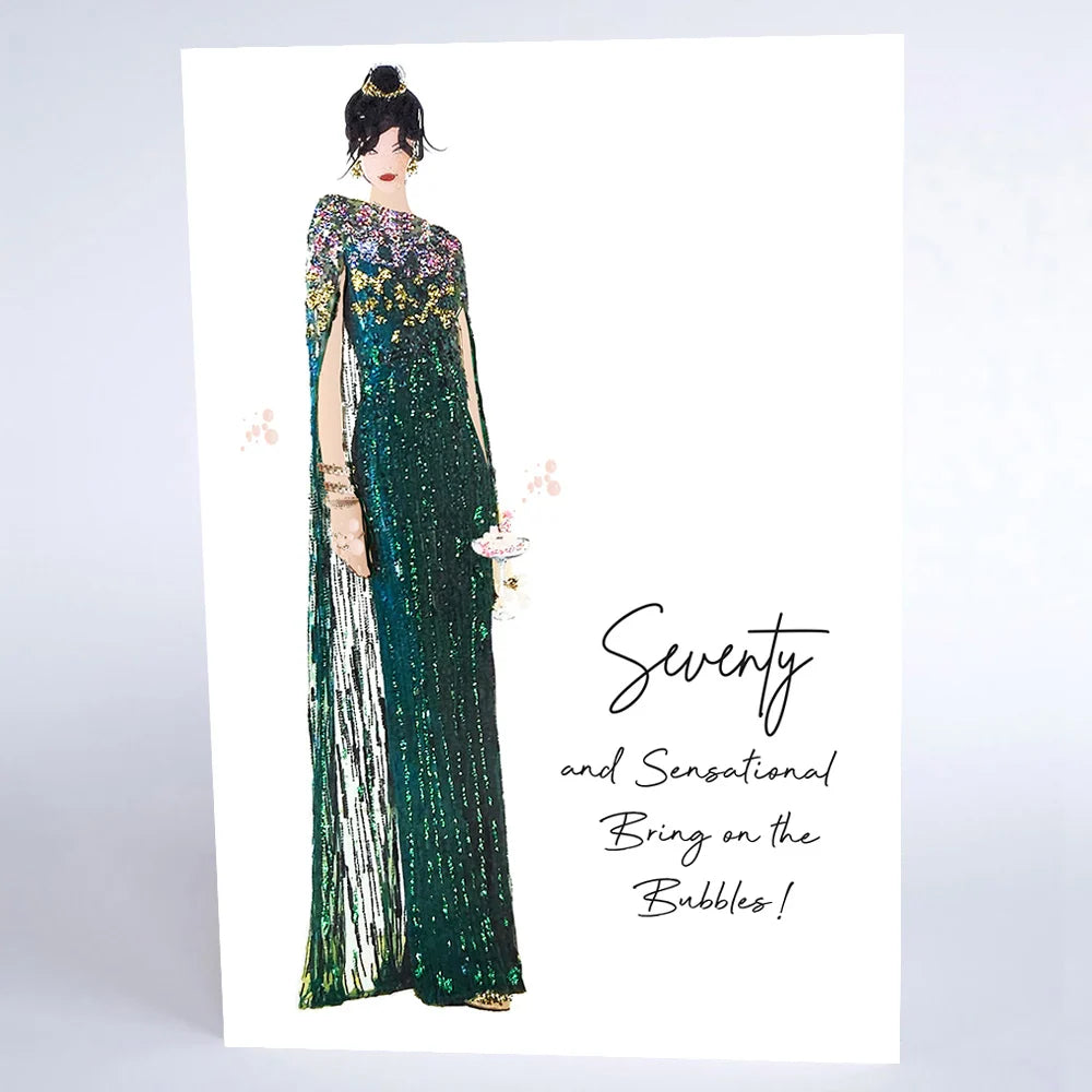 Seventy &amp; Sensational 70th Birthday Card