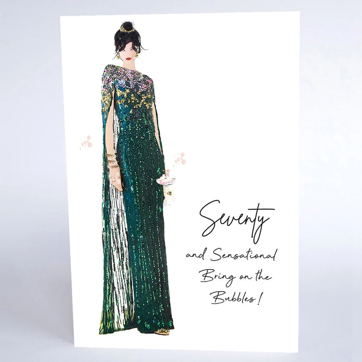 Seventy &amp; Sensational 70th Birthday Card