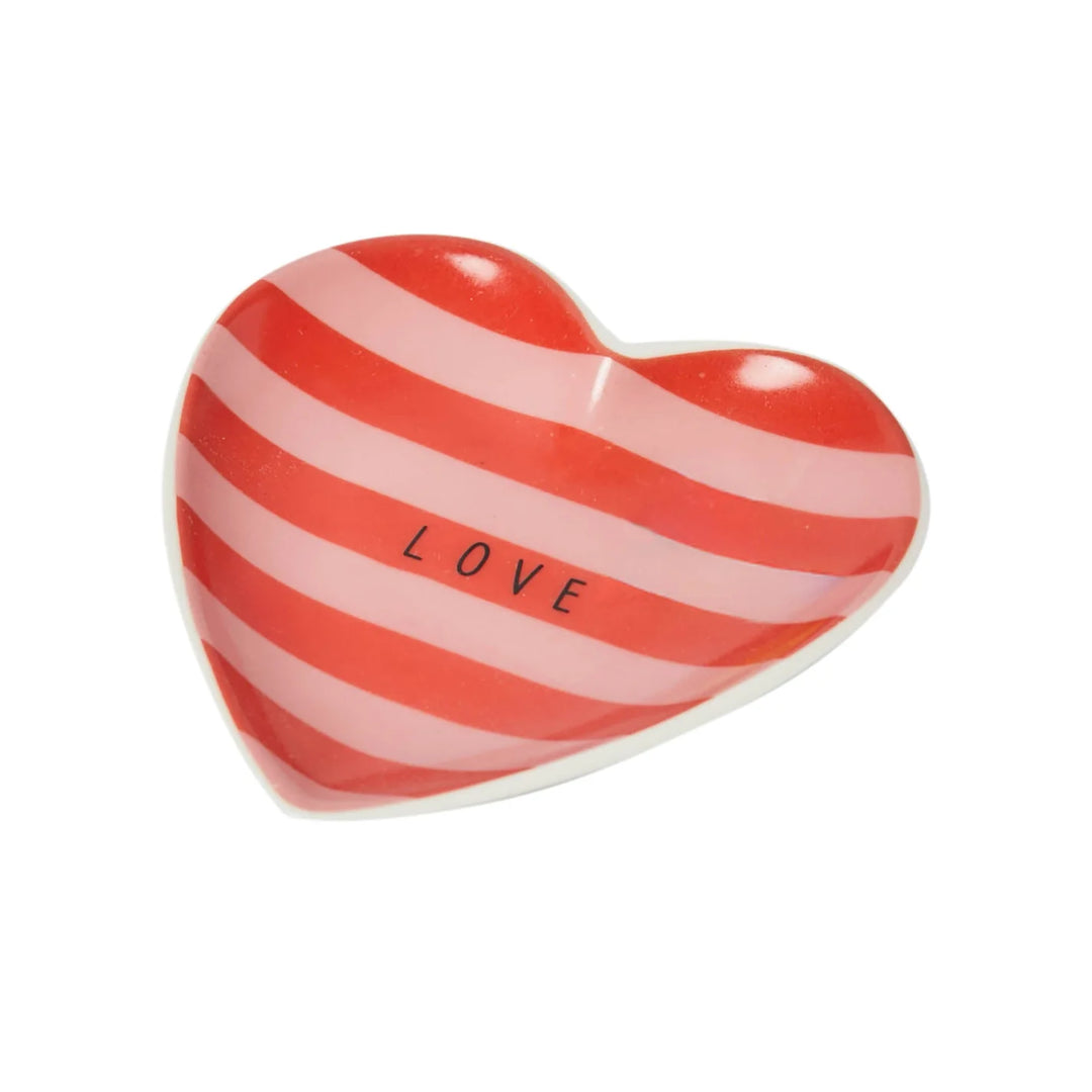 Heart &amp; Stripes Love Trinket Dish
