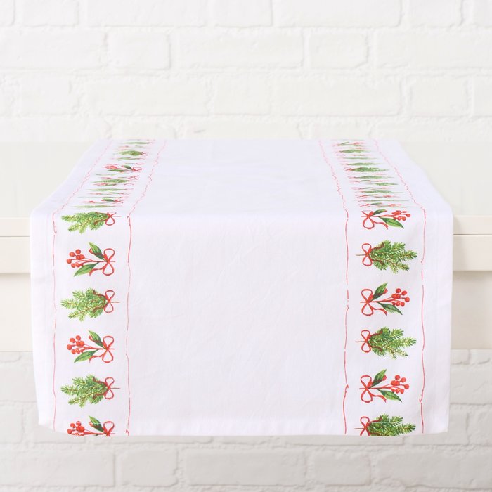 Boltze Christmas Table Runner Noelle by Cornucopia Home and Gift, featuring festive holiday design on a fabric table runner.