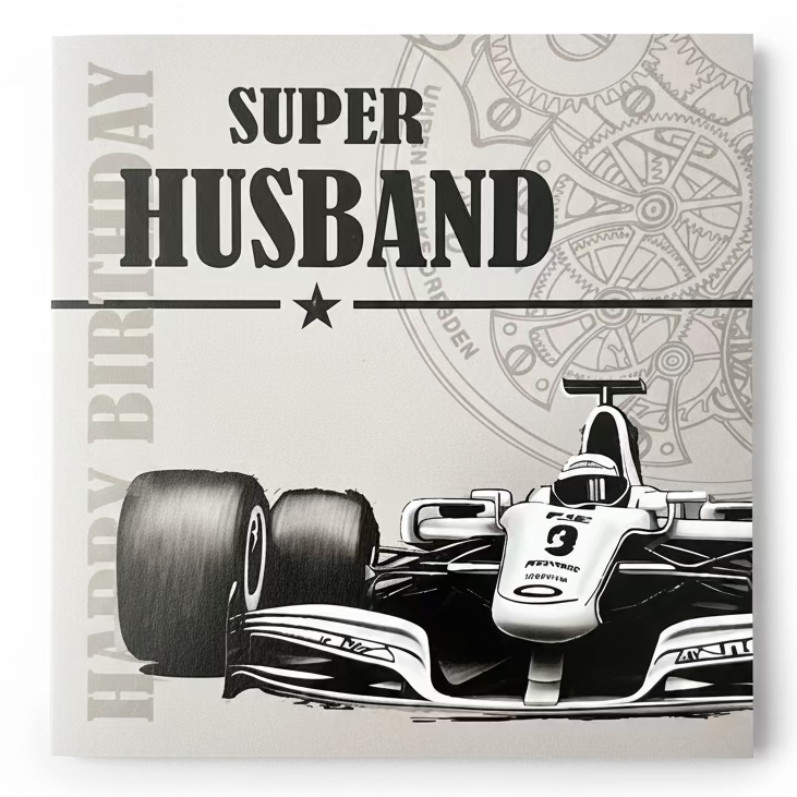 Husband F1 Car Birthday Card