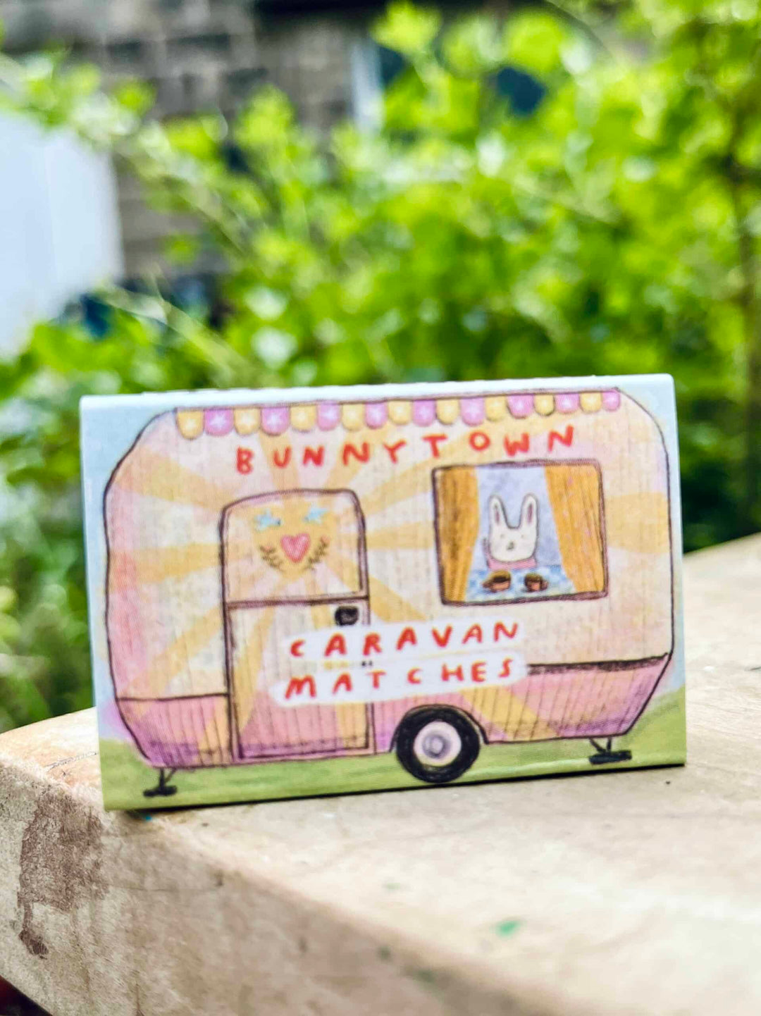 Laura Skilbeck Caravan Matches by Cornucopia Home and Gift, featuring decorative matchboxes with vintage caravan design.