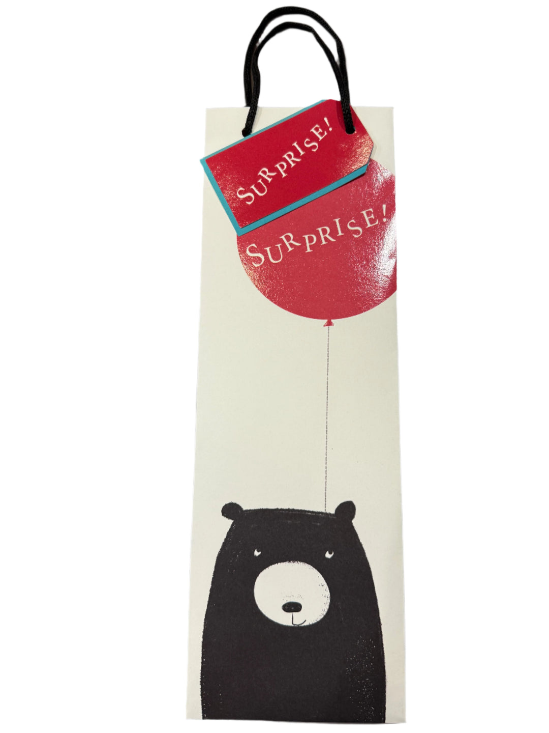 Bear Bottle Gift Bag by The Art File from Cornucopia Home and Gift, featuring a charming bear design on a gift bag for bottles.