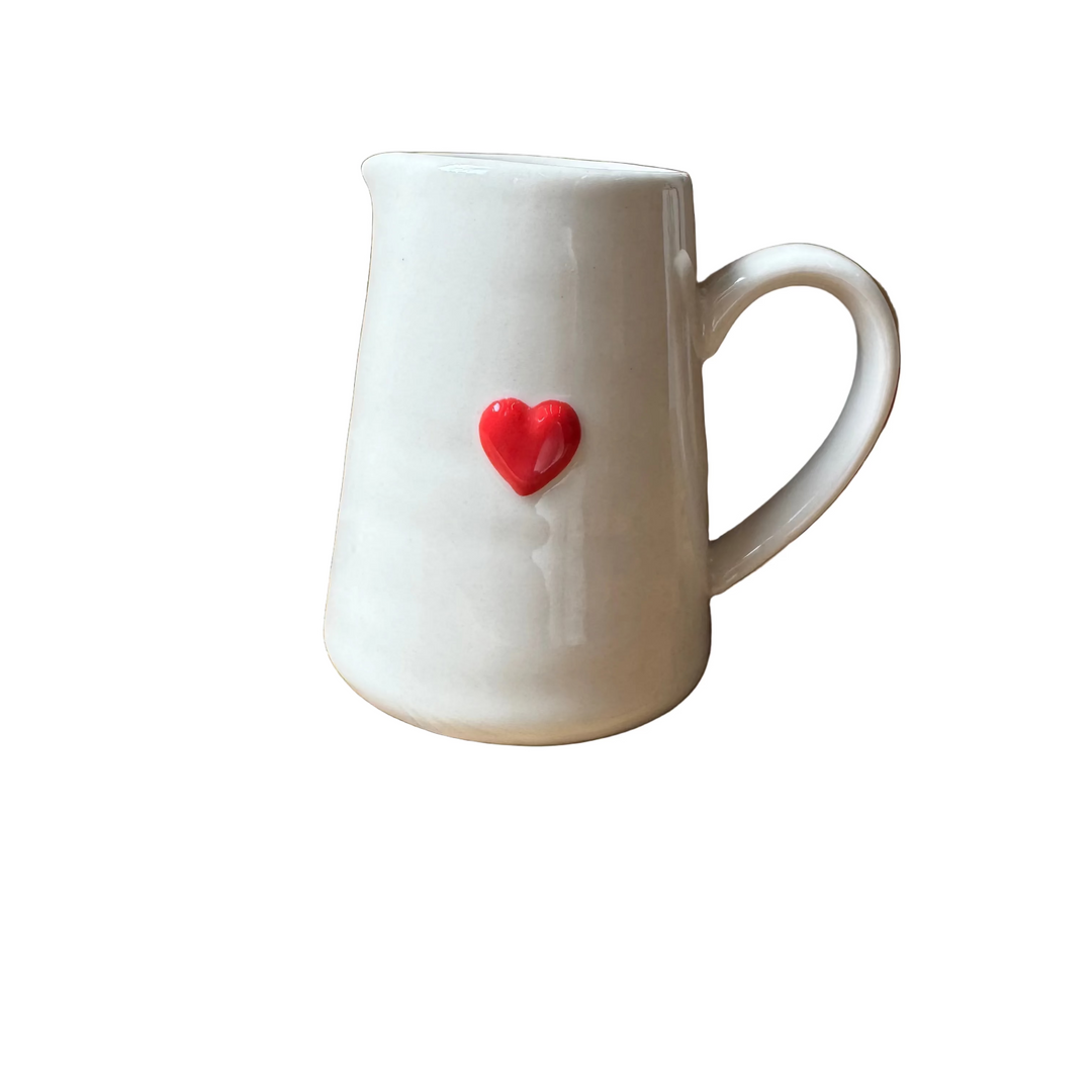 Mini Red Heart Jug