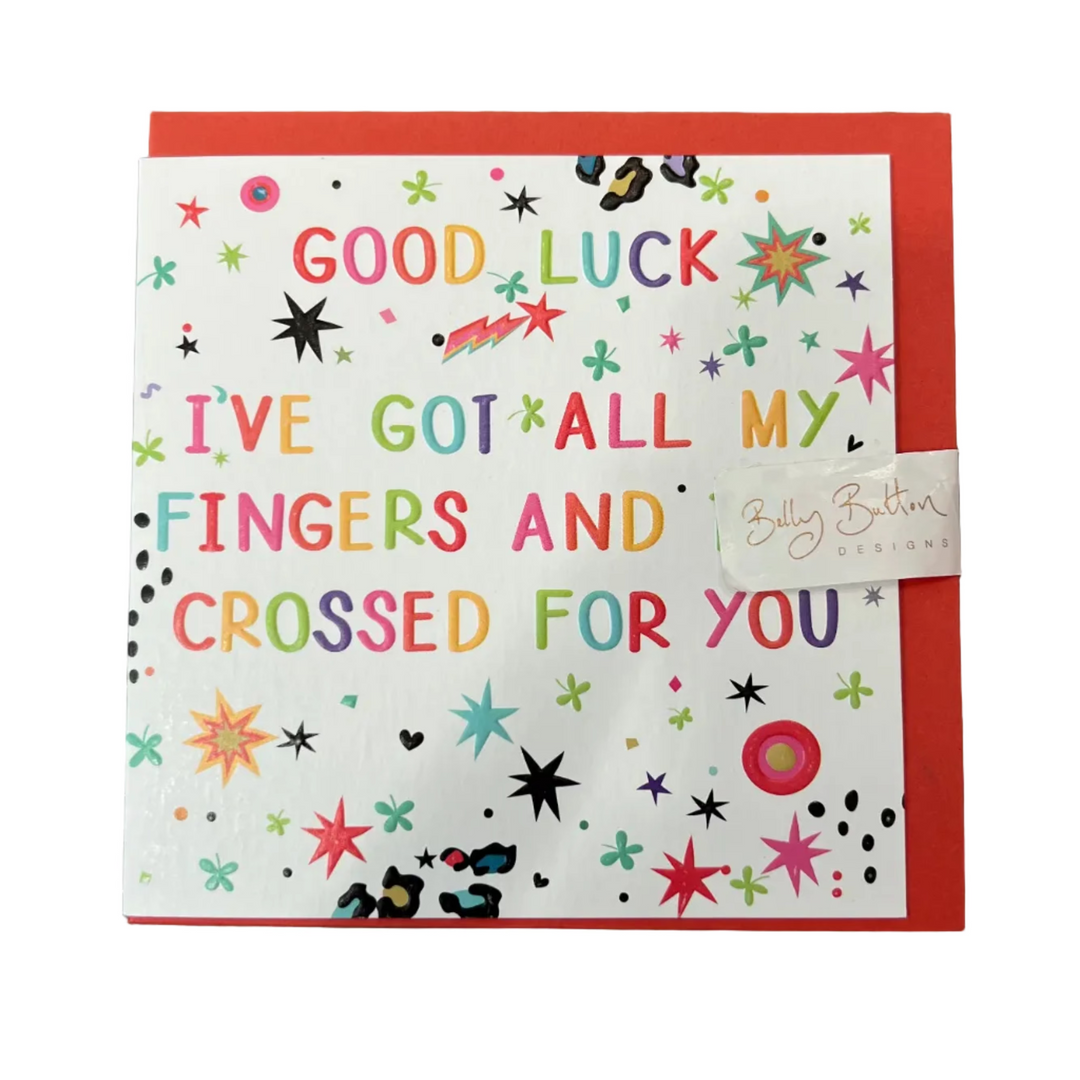 Good Luck Fingers Crossed Card