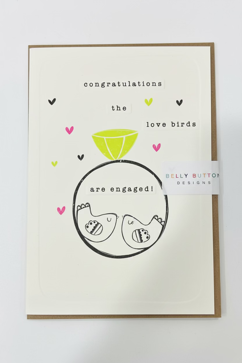 Congratulations The Love Birds Are Engaged Card