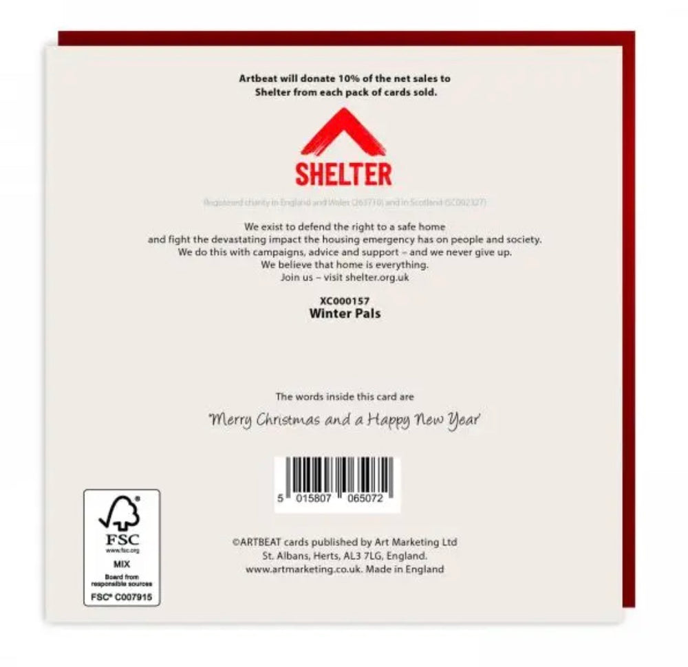Gallery of Winter Pals Christmas Cards by Cornucopia Home and Gift, featuring festive holiday designs in a pack of six.