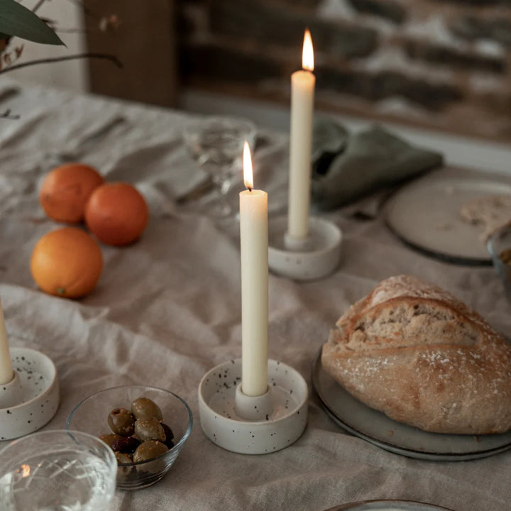 10 Inch Ivory Unscented Dinner Candle