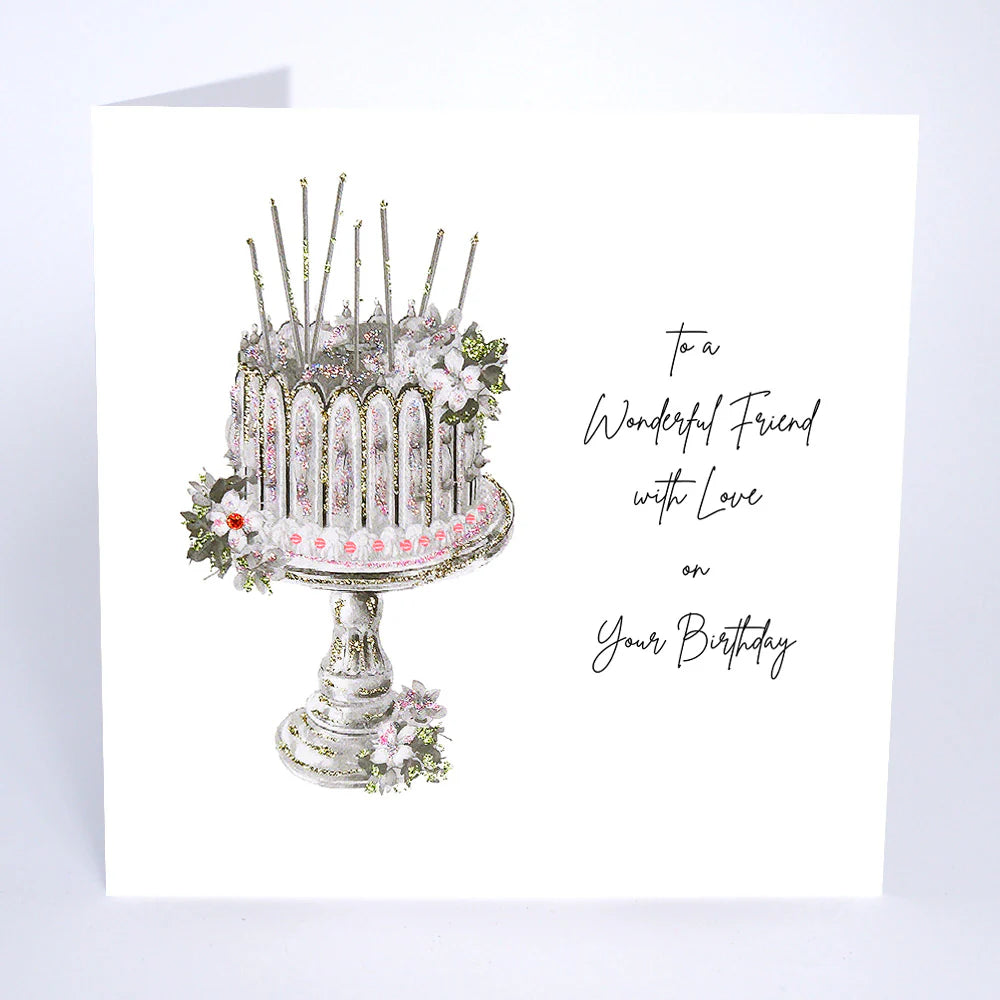 Five Dollar Shake birthday card featuring heartfelt "To a Wonderful Friend with Love" message from Cornucopia Home and Gift.