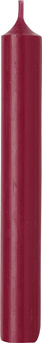 Red plum cylinder candle from Cornucopia Home and Gift's Ideal Home Range, showcasing a sleek, cylindrical design with a vibrant red color.
