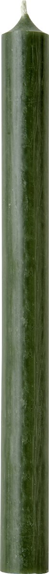 Green classic dinner candle from Cornucopia Home's Ideal Home Range, showing a sleek, tapered candle ready for dinner decor.