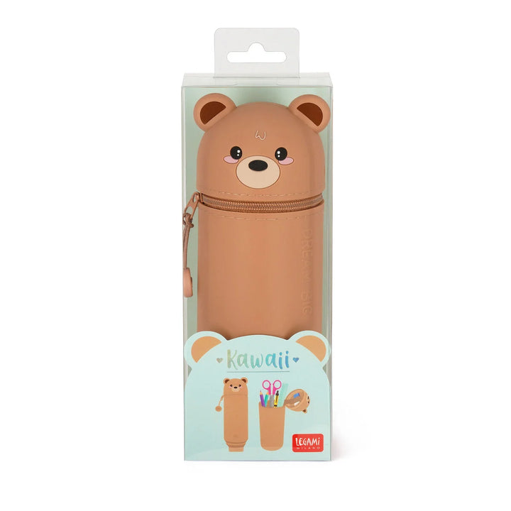 Legami 2 in 1 Silicone Pencil Case Kawaii - Teddy Bear