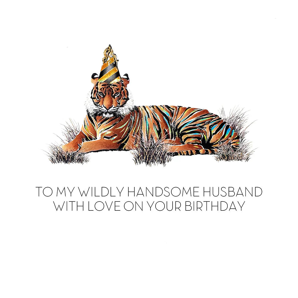Five Dollar Shake "To My Wildly Handsome Husband" greeting card by Cornucopia Worcester featuring a heartfelt design.