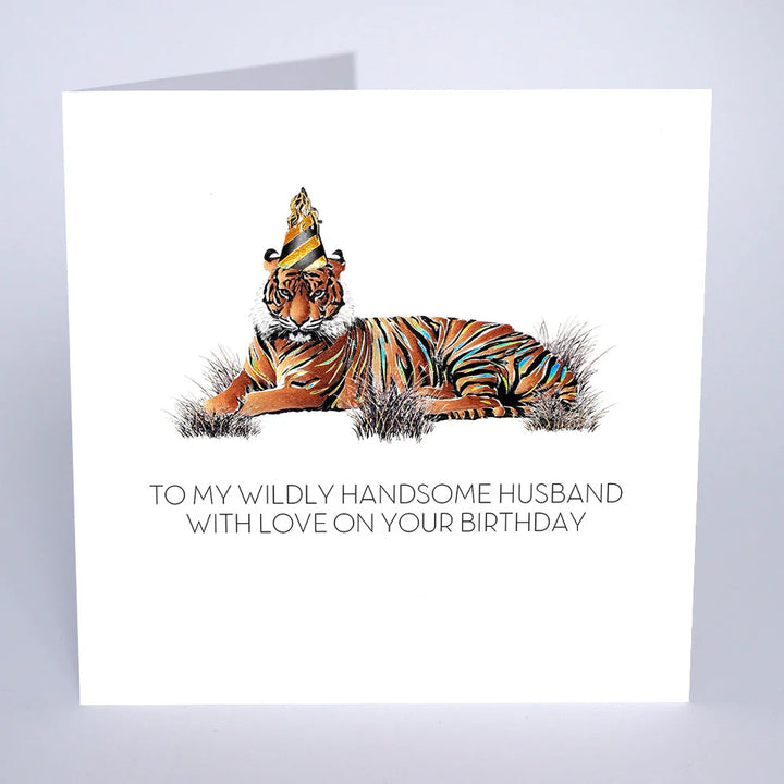 To My Wildly Handsome Husband card by Five Dollar Shake, featuring colorful floral and heartfelt message, from Cornucopia Worcester.