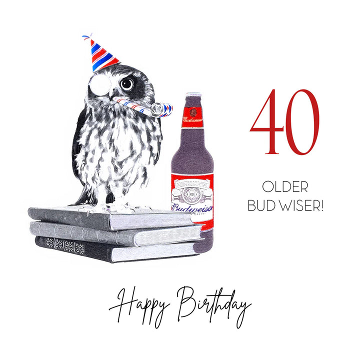 Old Bud Wiser birthday card from Five Dollar Shake by Cornucopia Home and Gift, featuring vintage-style design and humorous message.