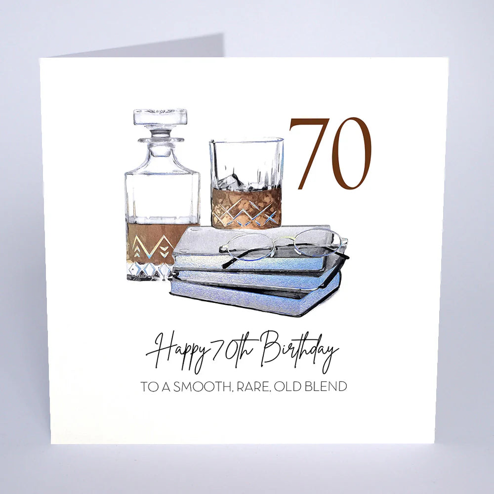 Happy Birthday 70 aged to perfection greeting card by Five Dollar Shake, featuring colorful birthday design from Cornucopia Home and Gift.