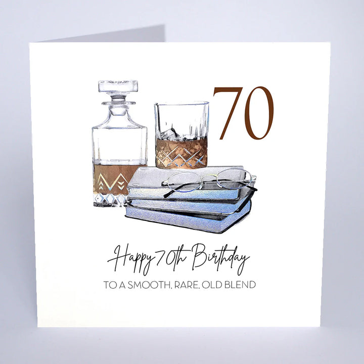 Happy Birthday 70 aged to perfection greeting card by Five Dollar Shake, featuring colorful birthday design from Cornucopia Home and Gift.