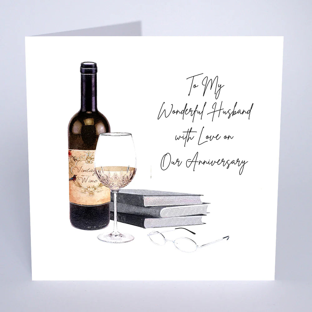 Five Dollar Shake anniversary greeting card for husband from Cornucopia Home and Gift, featuring heartfelt message for special occasion.