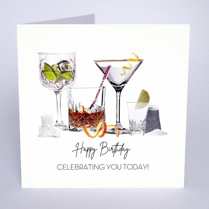 Happy Birthday celebrating you today card from Five Dollar Shake by Cornucopia Worcester, featuring colorful birthday design.