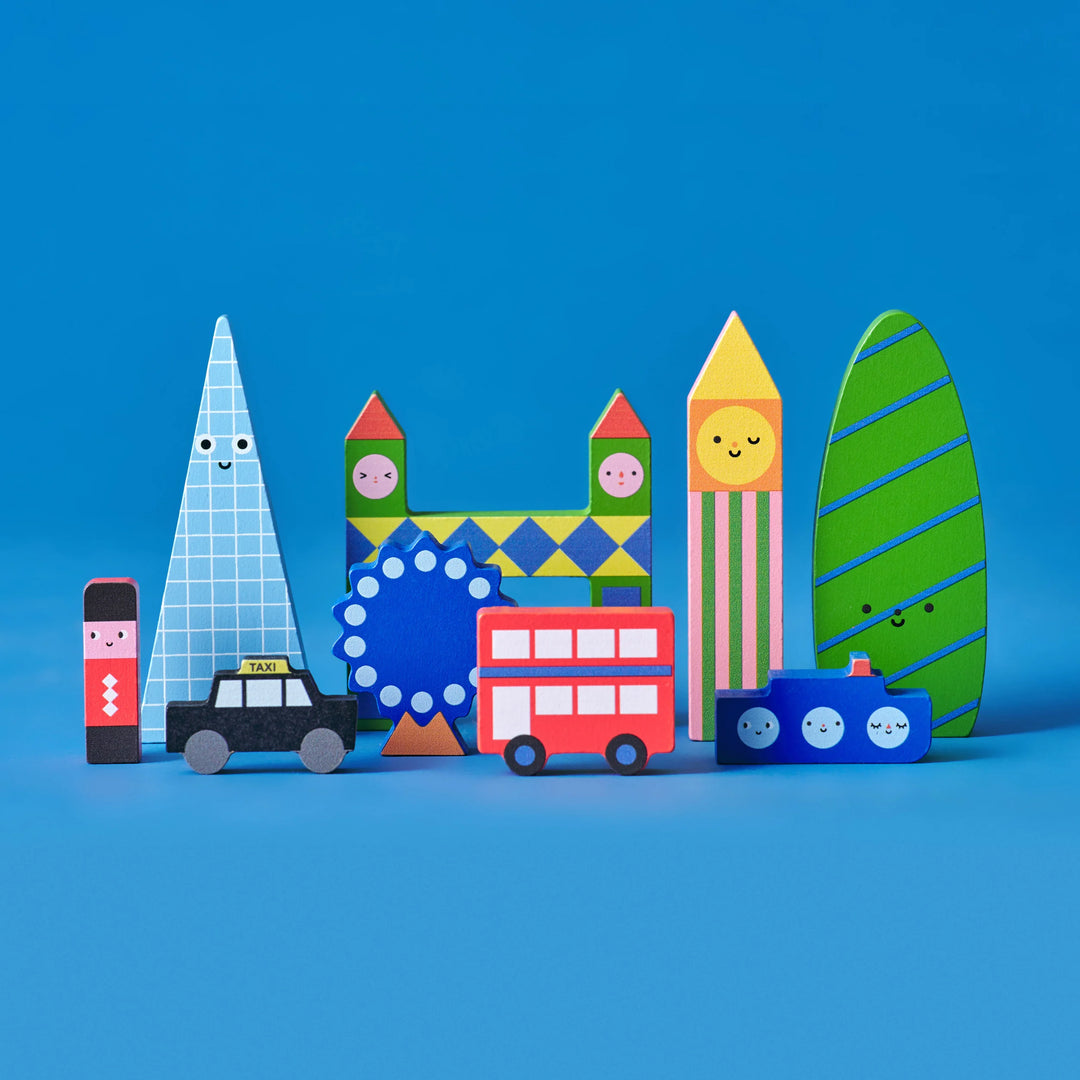 Kikkerland City in My Pocket London souvenir featuring a miniature London skyline in a compact, collectible design.